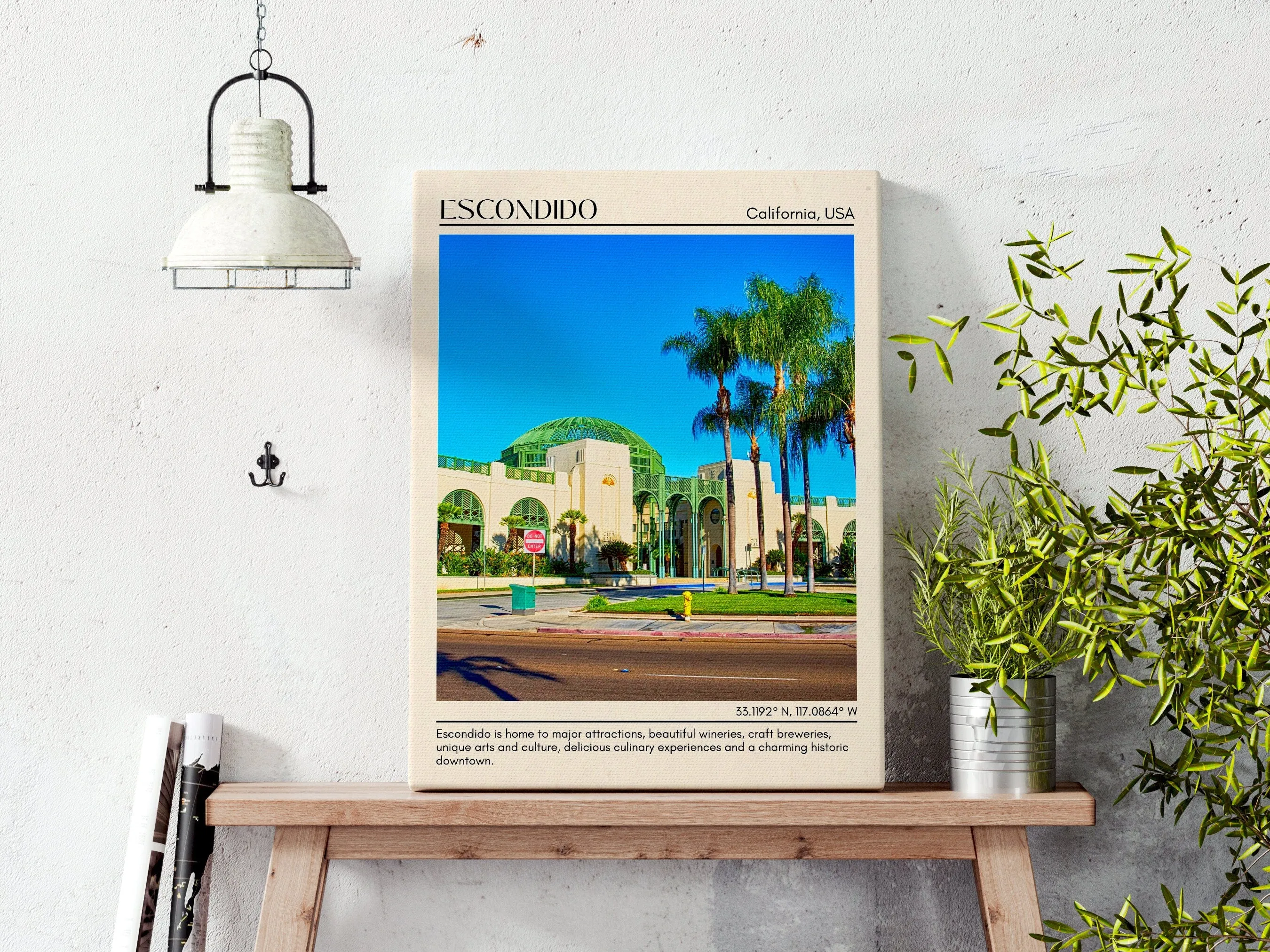 Escondido Minimal Wall Art, California, USA