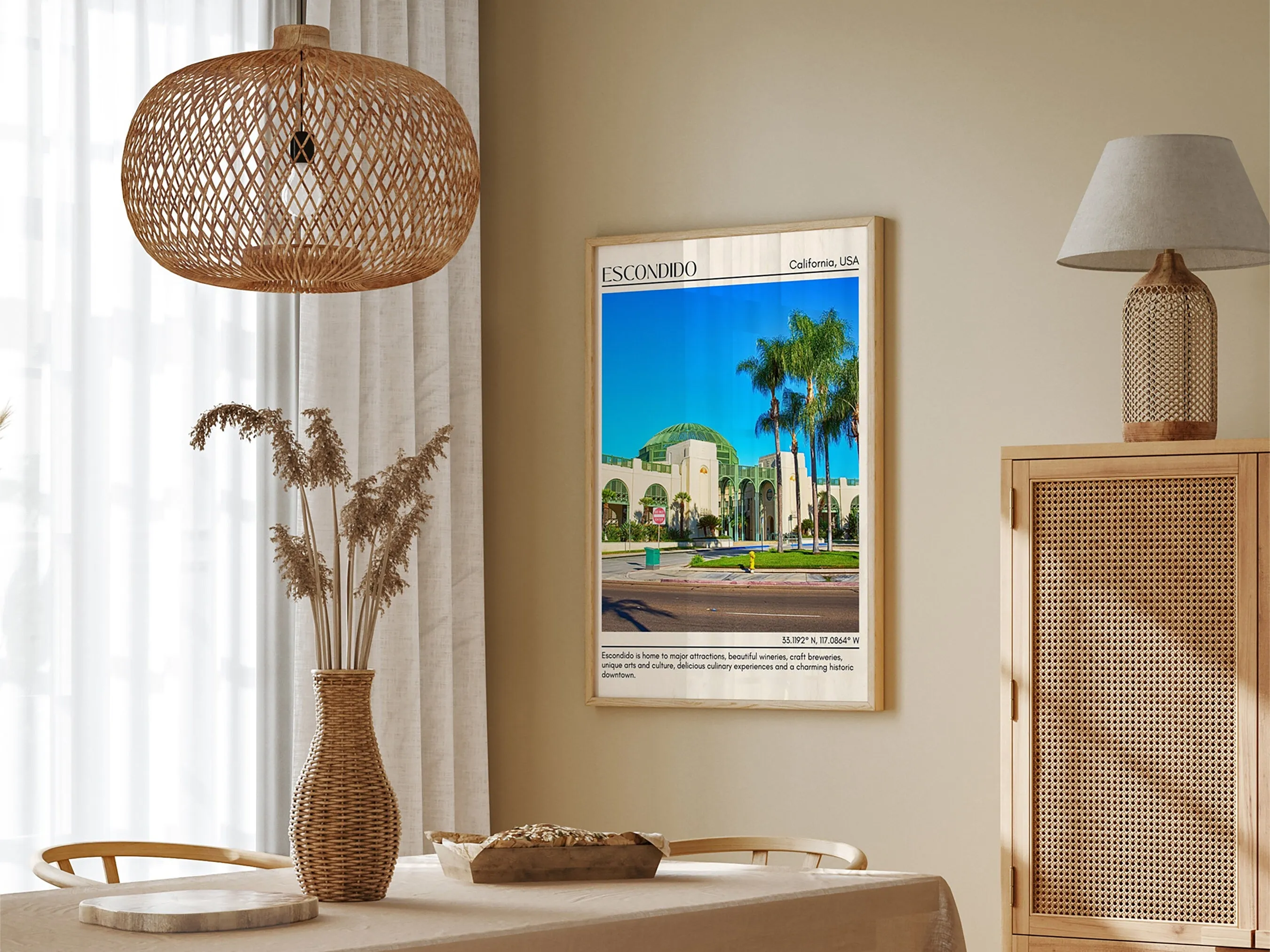 Escondido Minimal Wall Art, California, USA