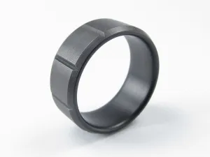 Eurpoa (Black) - Minimal Titanium Wedding Band