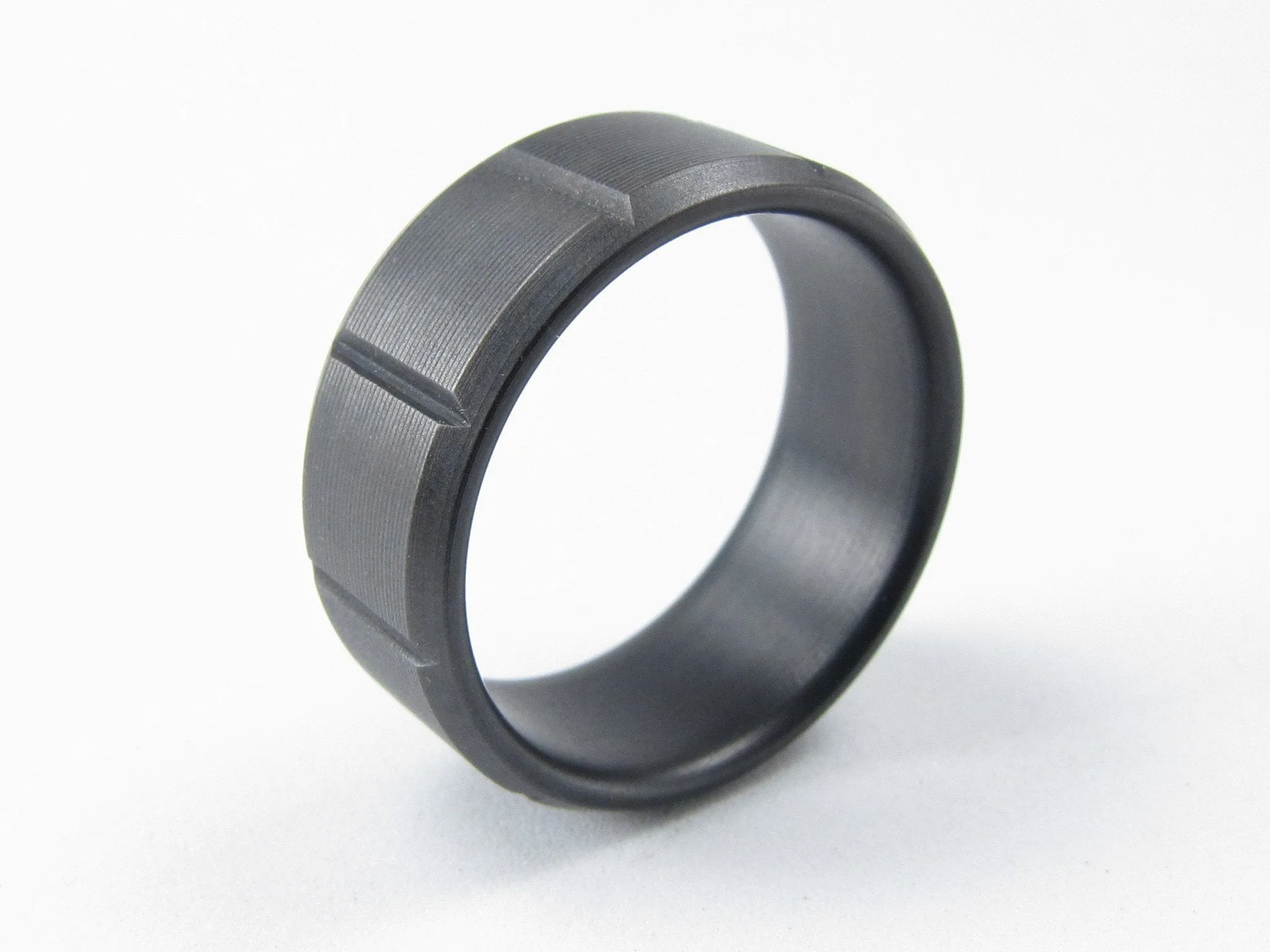 Eurpoa (Black) - Minimal Titanium Wedding Band