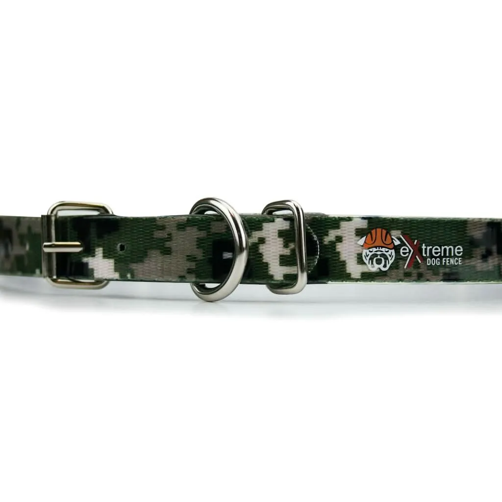 Extreme Dog Fence TPU Coated Nylon Collar Strap - Camo
