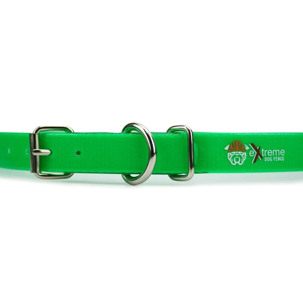 Extreme Dog Fence TPU Coated Nylon Collar Strap - Green