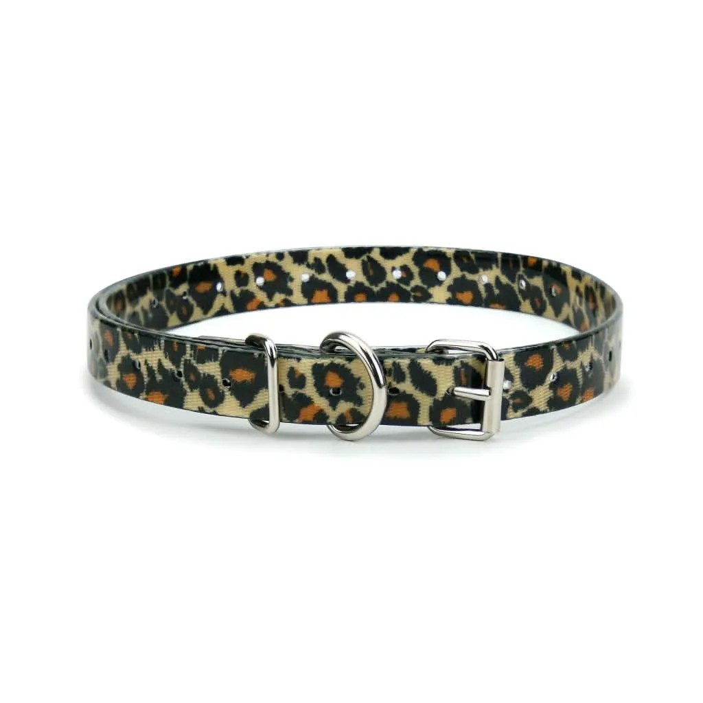 Extreme Dog Fence TPU Coated Nylon Collar Strap - Leopard