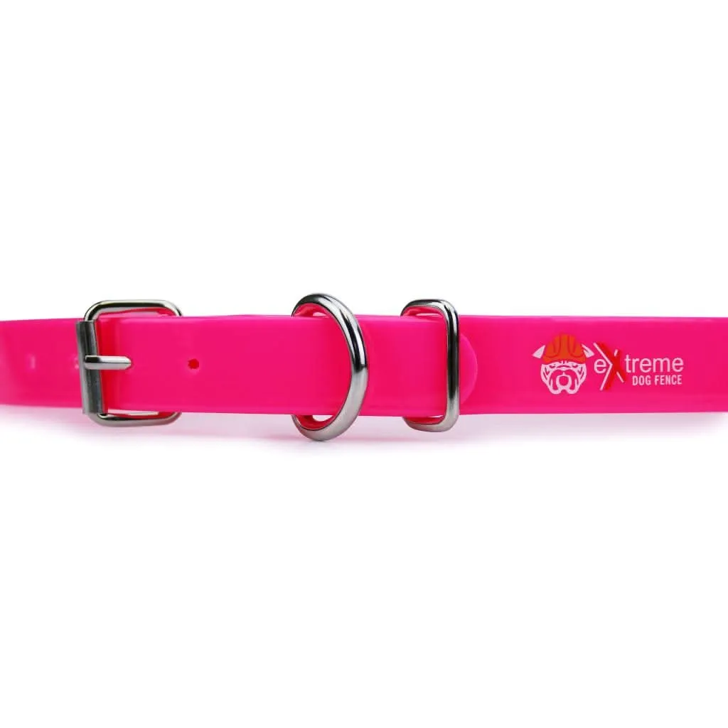 Extreme Dog Fence TPU Coated Nylon Collar Strap - Pink