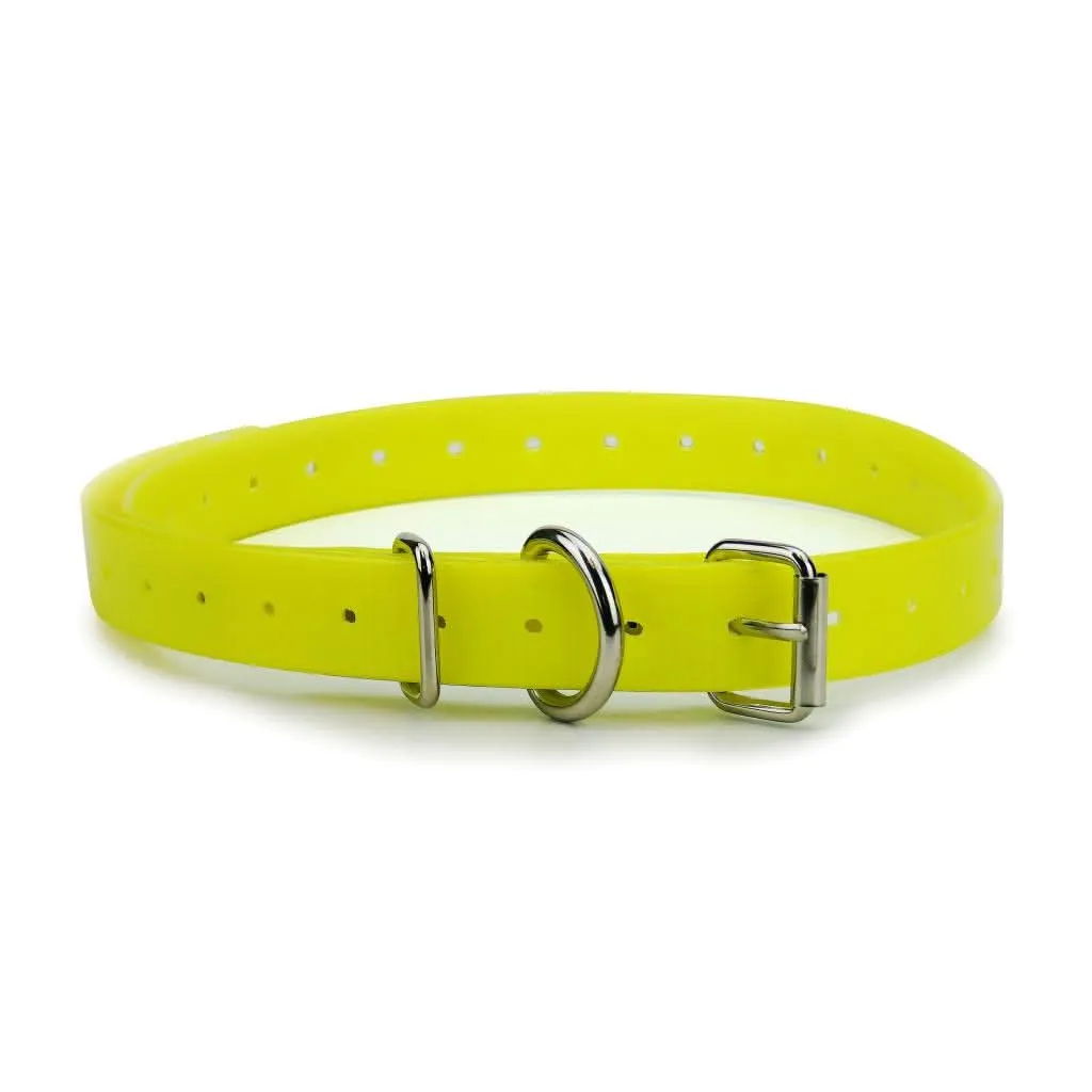 Extreme Dog Fence TPU Coated Nylon Collar Strap - Yellow