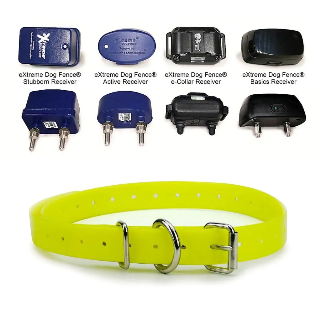 Extreme Dog Fence TPU Coated Nylon Collar Strap - Yellow