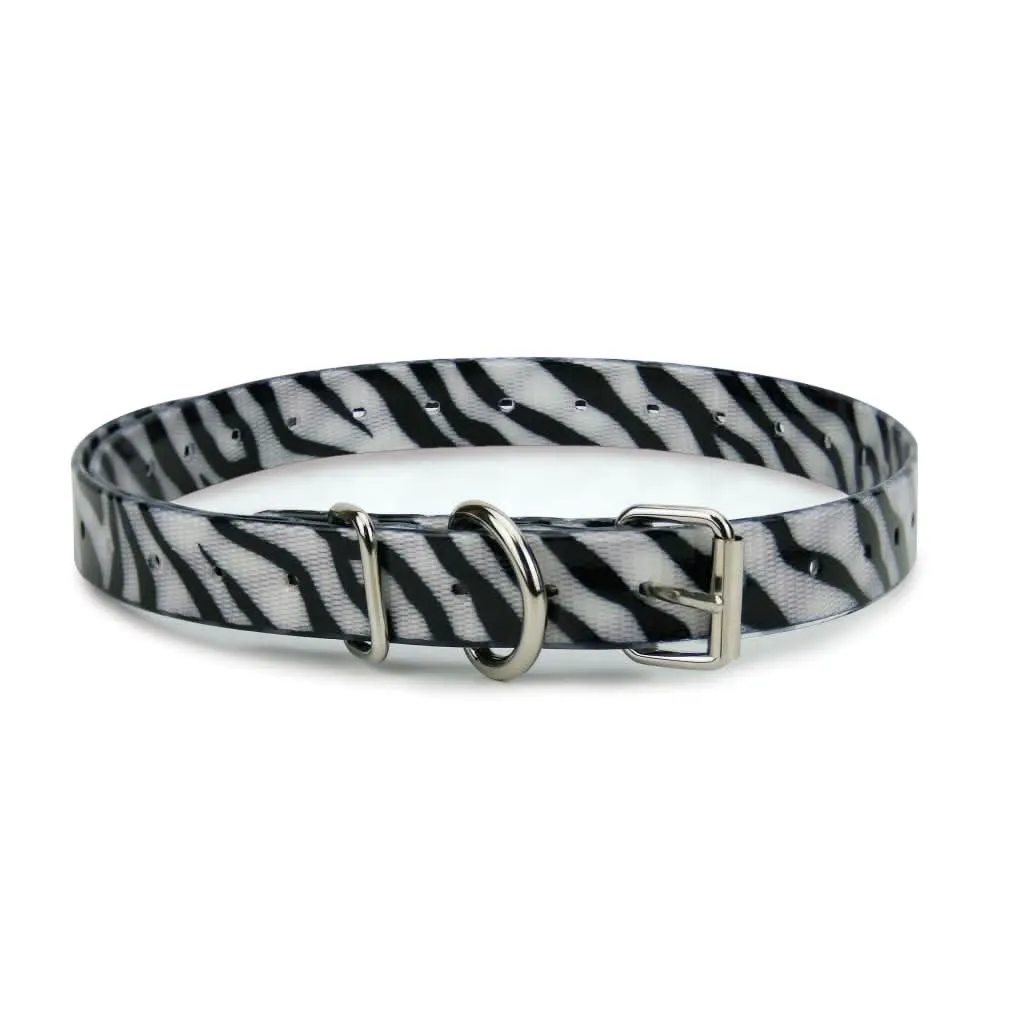 Extreme Dog Fence TPU Coated Nylon Collar Strap - Zebra