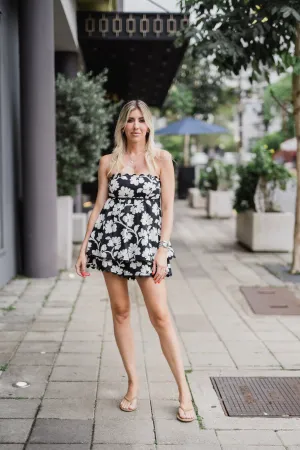 Floral Print Babydoll Romper