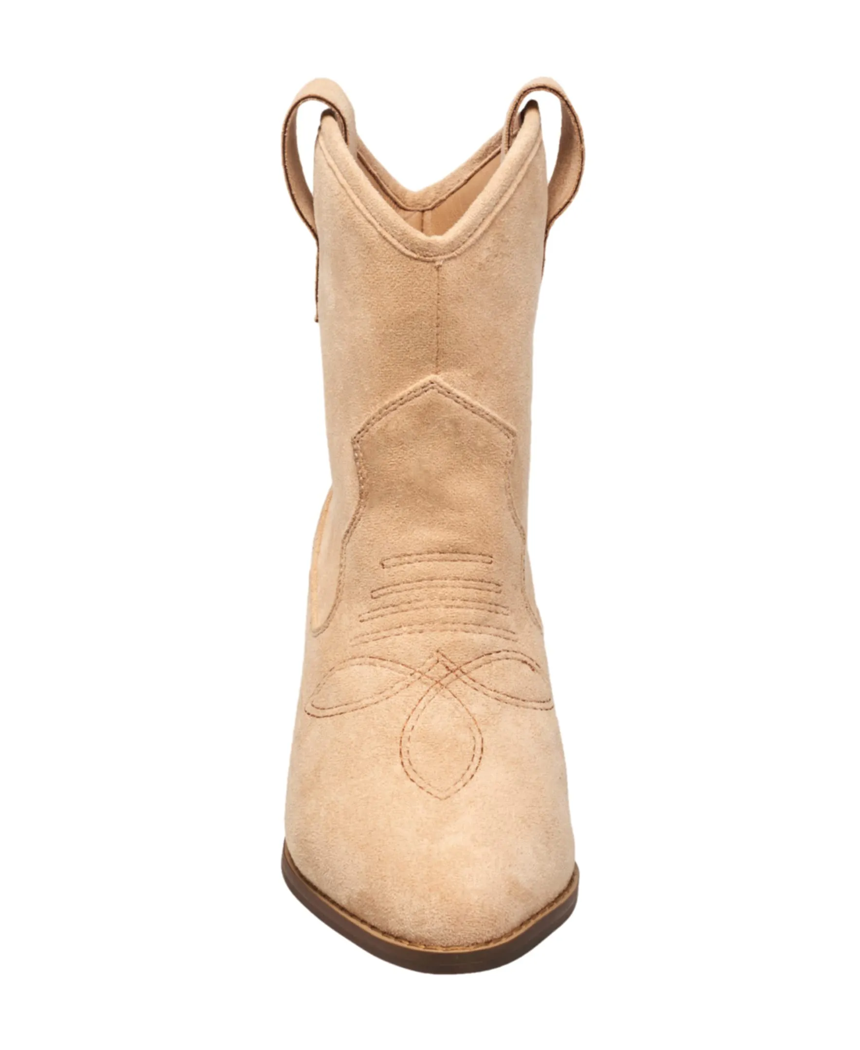 French Connection Carrie Women's Modern Western Cowboy Boots with Pull-Up Tabs in Taupe Size 11
