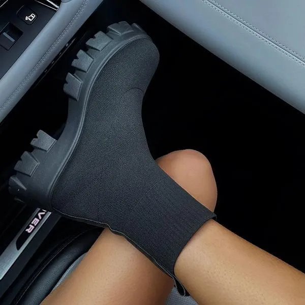 Freya | Ribbed Sock Boots