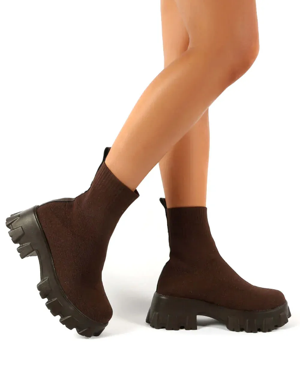 Freya | Ribbed Sock Boots