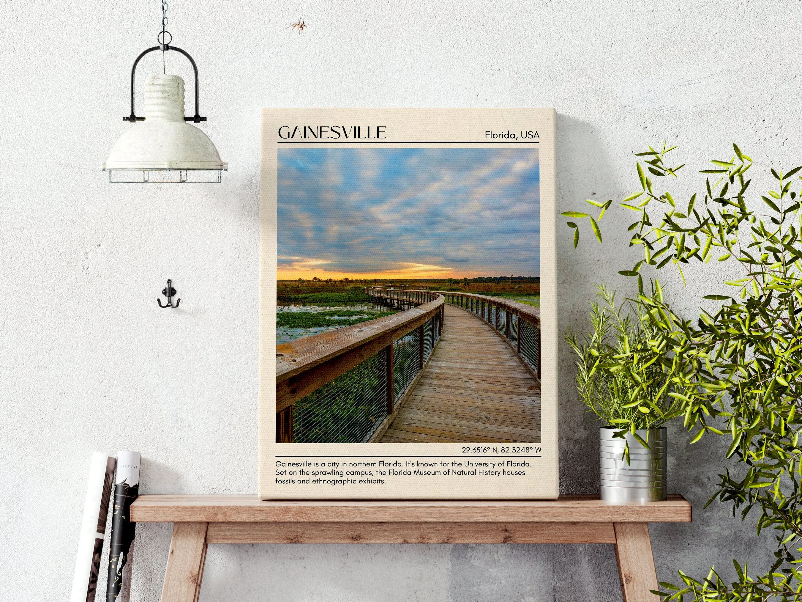 Gainesville Minimal Wall Art, Florida, USA