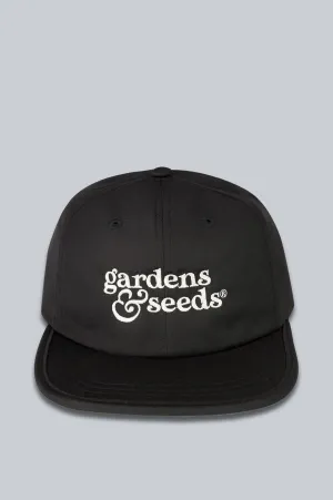 GARDENS & SEEDS CORE LOGO NYLON CAP BLACK