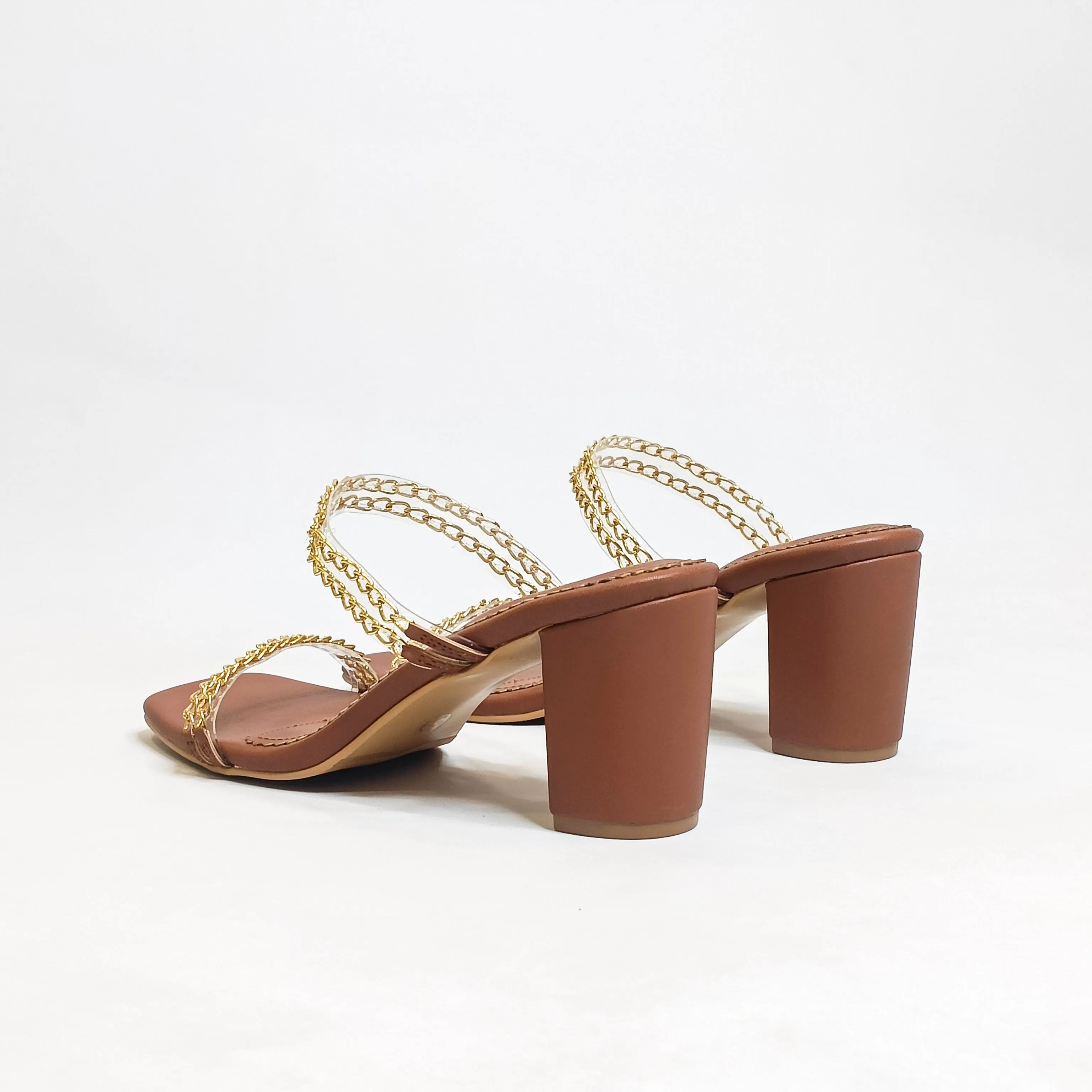 Gianna Chain Block Heels