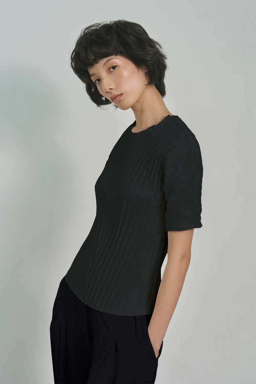 GIN LEE STUDIO | Ava Top | Charcoal