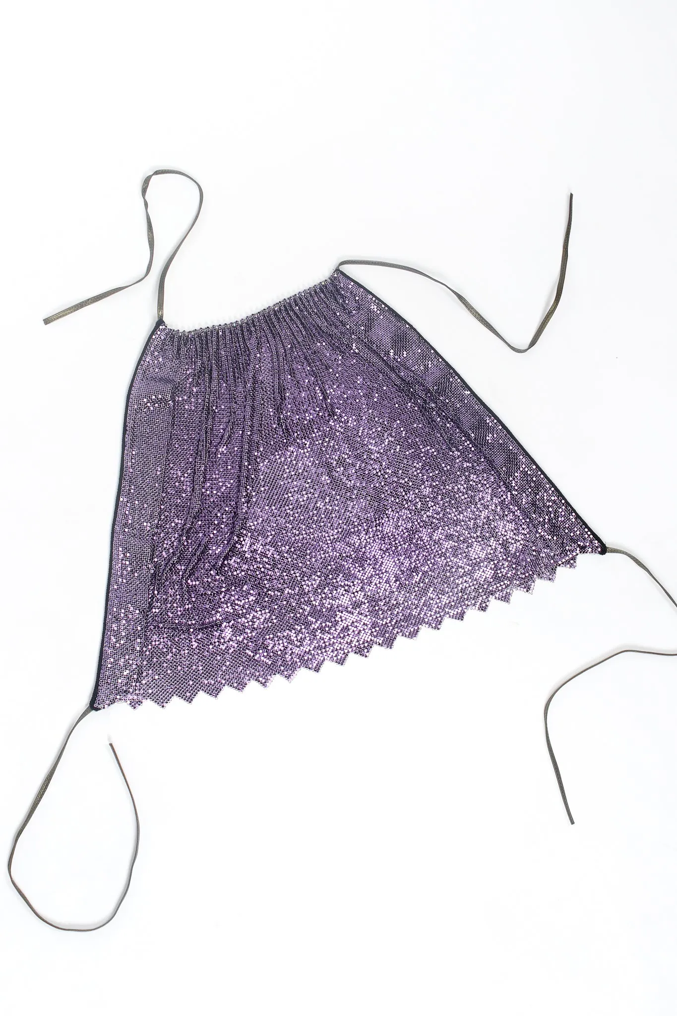 Glossy Purple Metal Mesh Halter