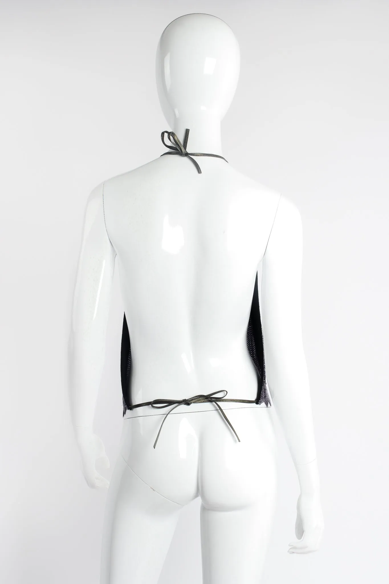 Glossy Purple Metal Mesh Halter