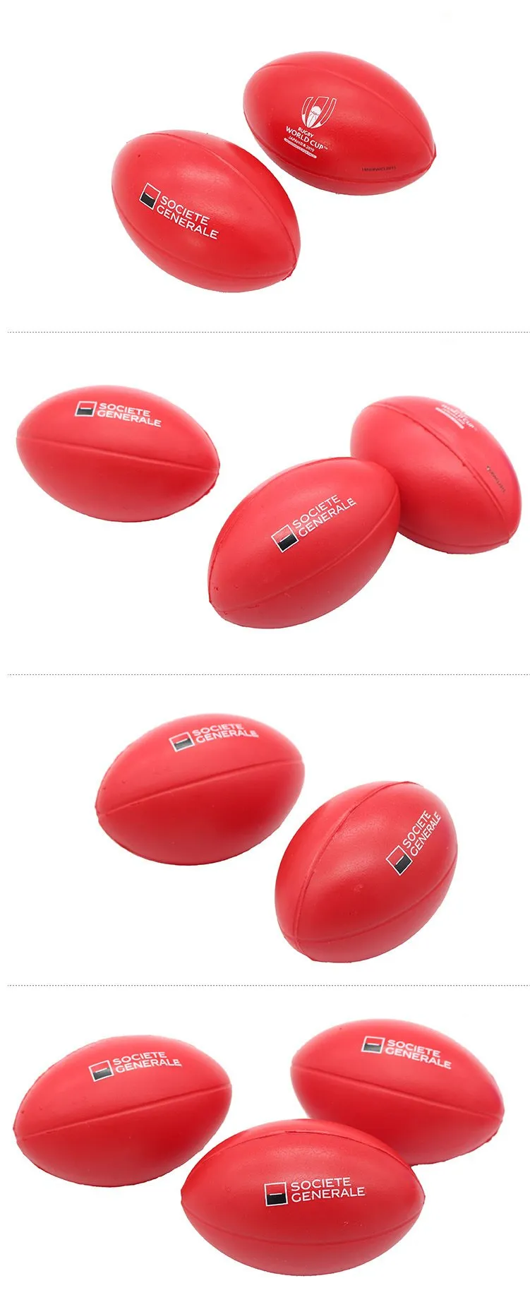 Glossy Rugby Design Stress Ball