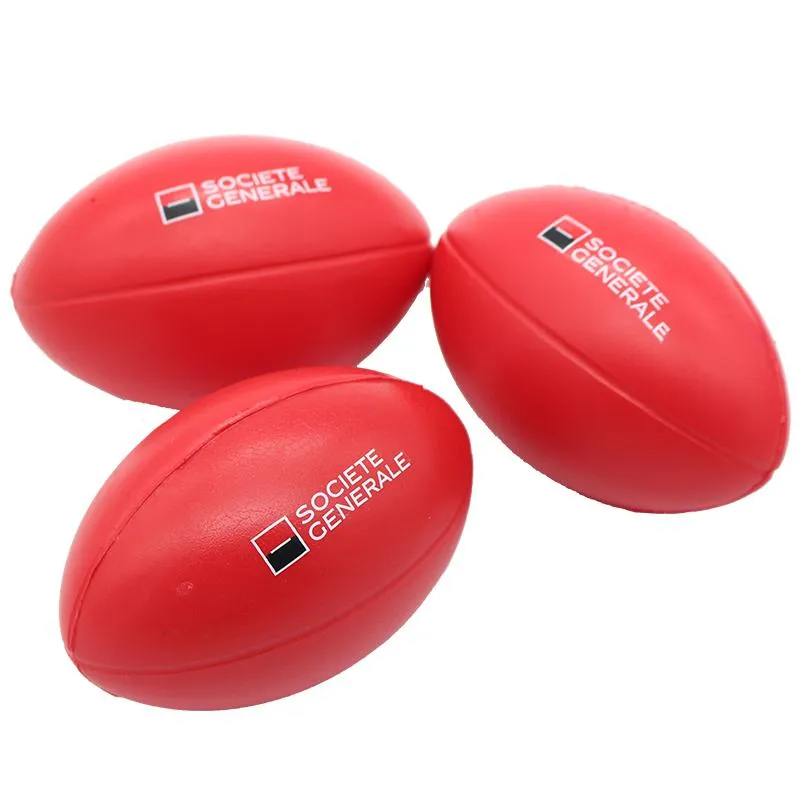 Glossy Rugby Design Stress Ball