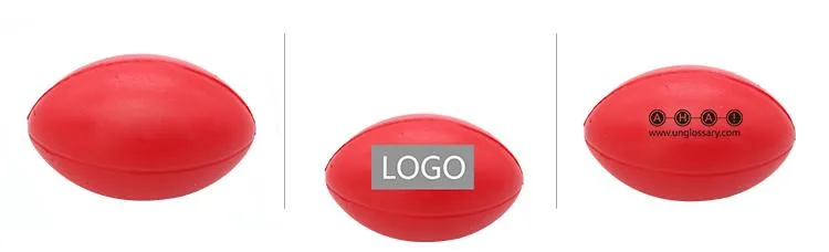 Glossy Rugby Design Stress Ball