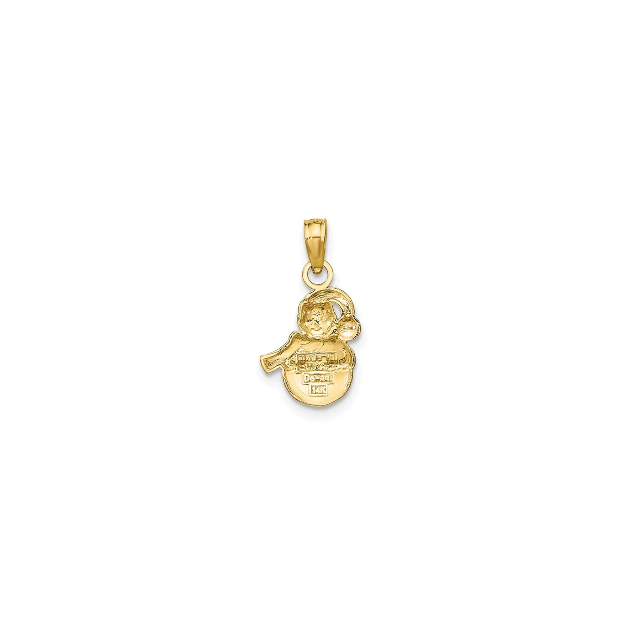 Glossy Scarf Snowman Pendant (14K)