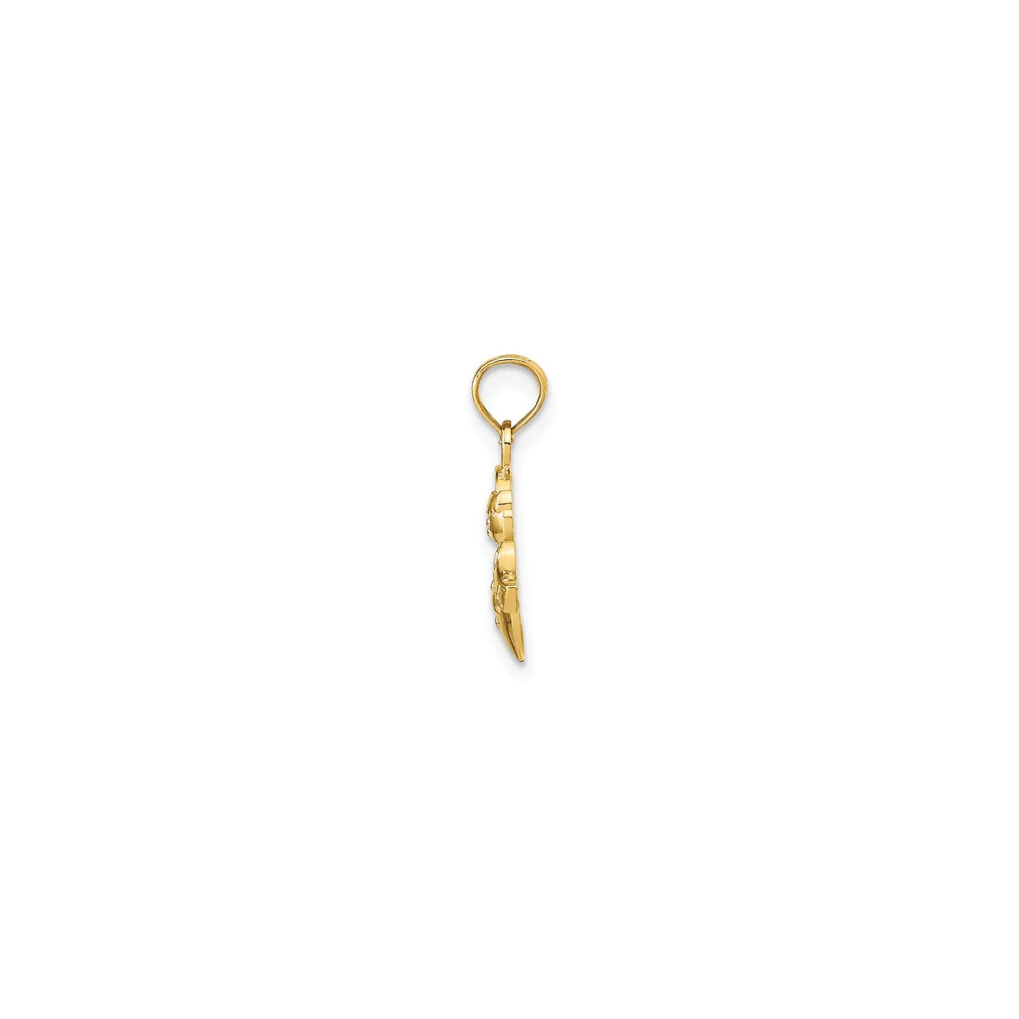 Glossy Scarf Snowman Pendant (14K)