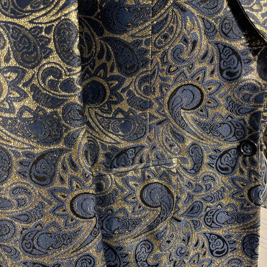 Gold And Blue Paisley Daycoat