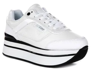 Guess Hansin Platform Sneakers In White For Women