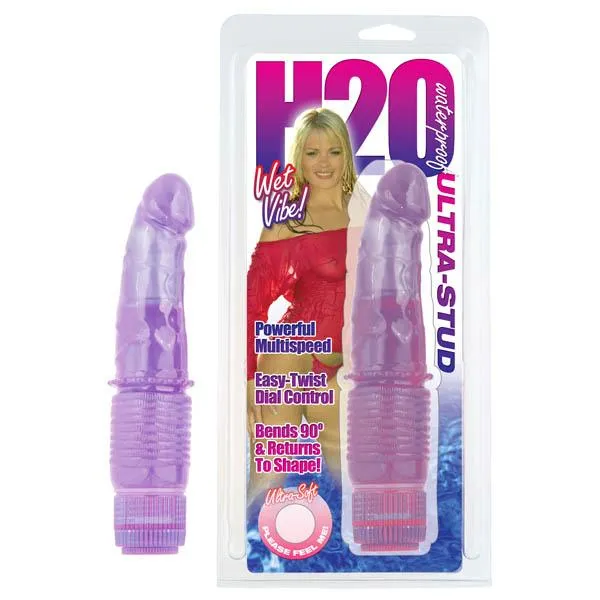 H2O Ultra-Stud - Purple 8 Inch Vibrator