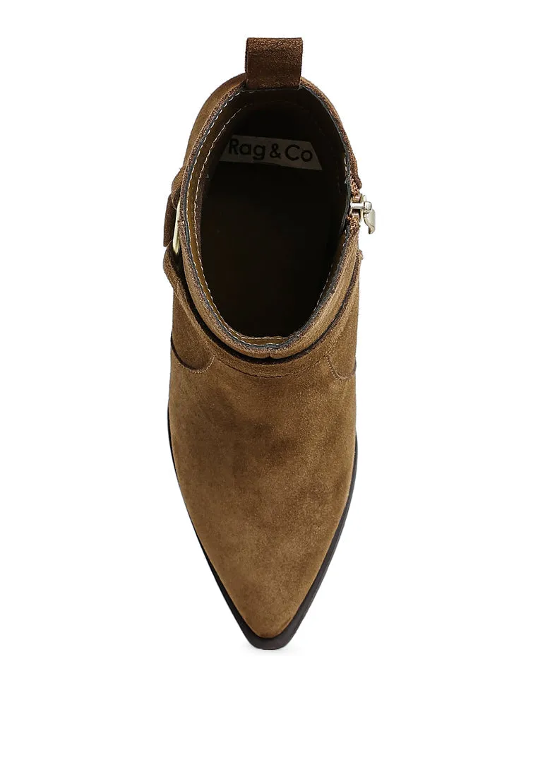 Harness Detail Ankle Boots By RUW
