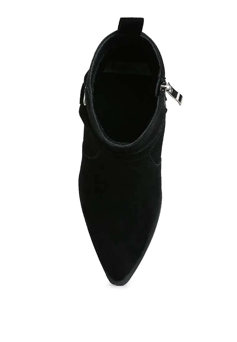 Harness Detail Ankle Boots By RUW