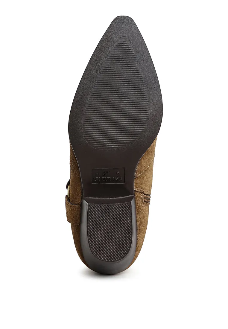 Harness Detail Ankle Boots By RUW