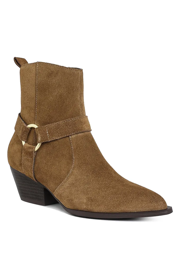 Harness Detail Ankle Boots By RUW