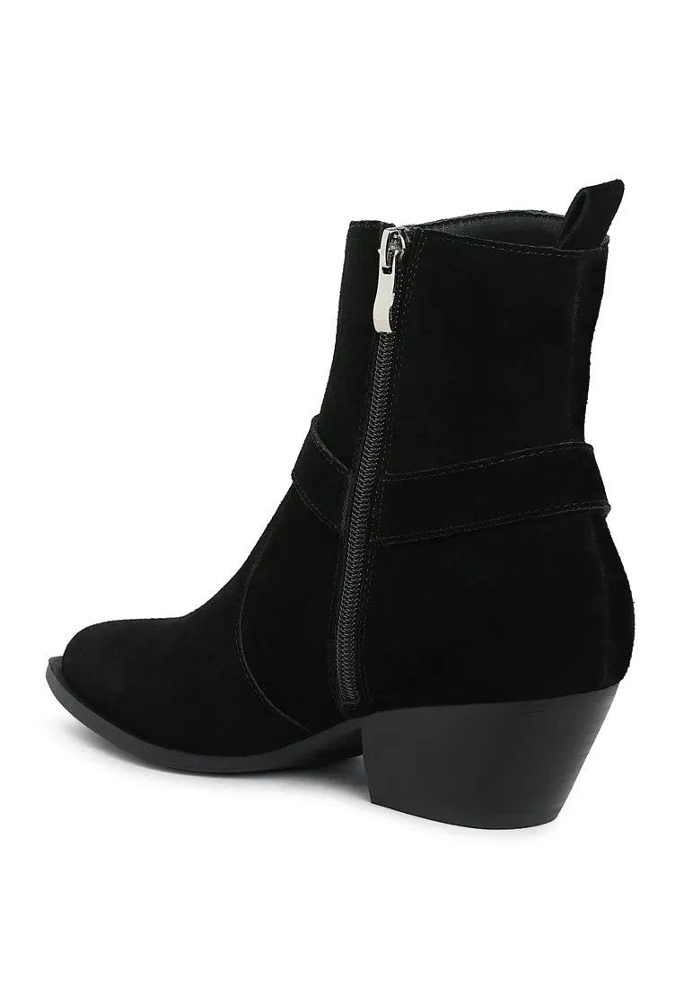 Harness Detail Ankle Boots By RUW