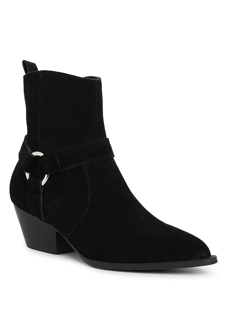 Harness Detail Ankle Boots By RUW
