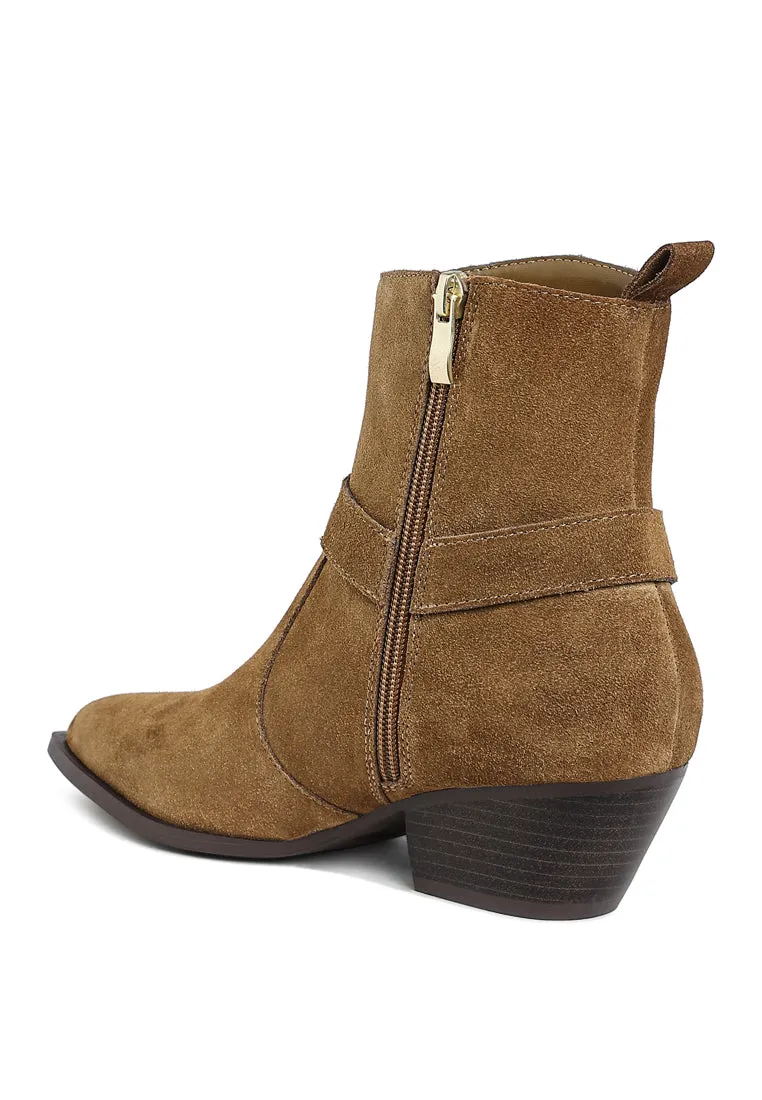 Harness Detail Ankle Boots By RUW