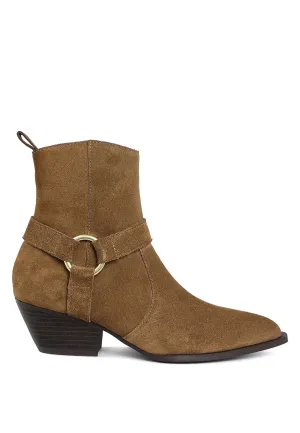 Harness Detail Ankle Boots By RUW