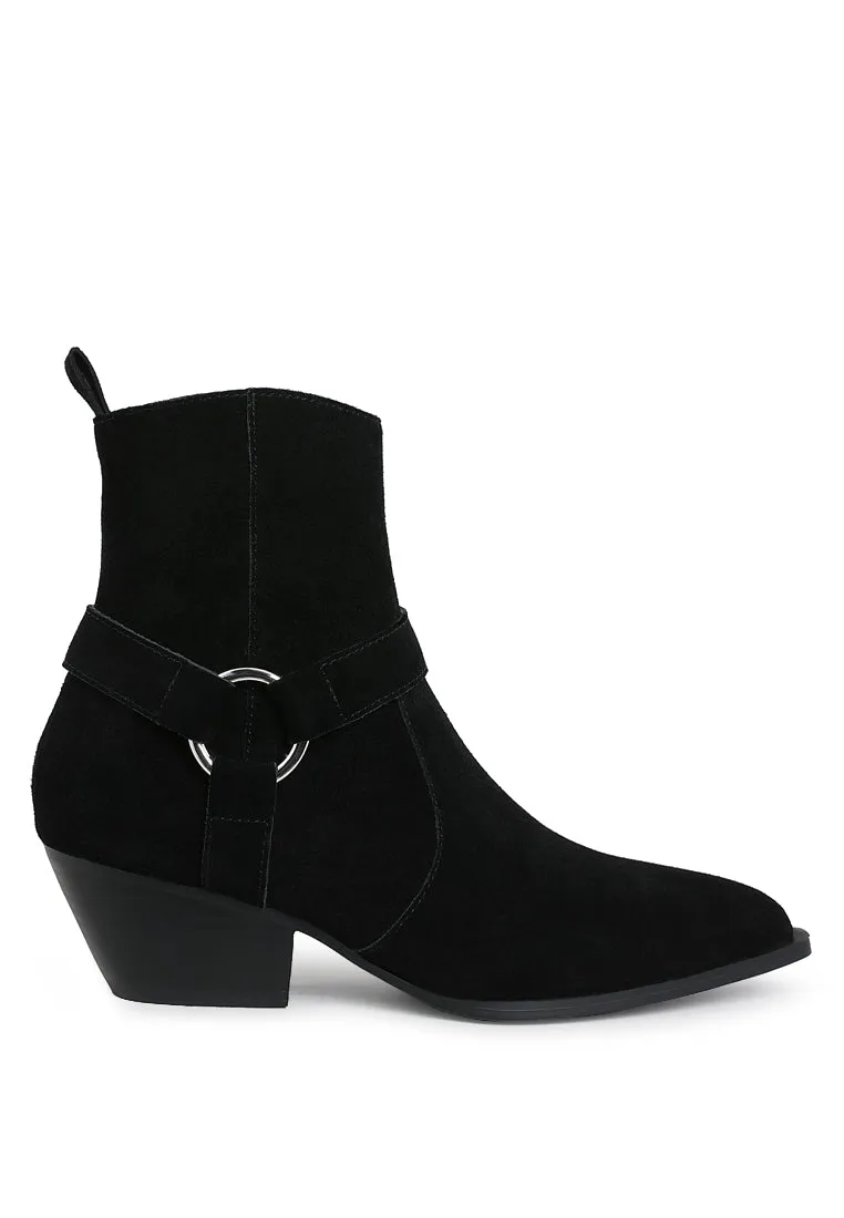 Harness Detail Ankle Boots By RUW