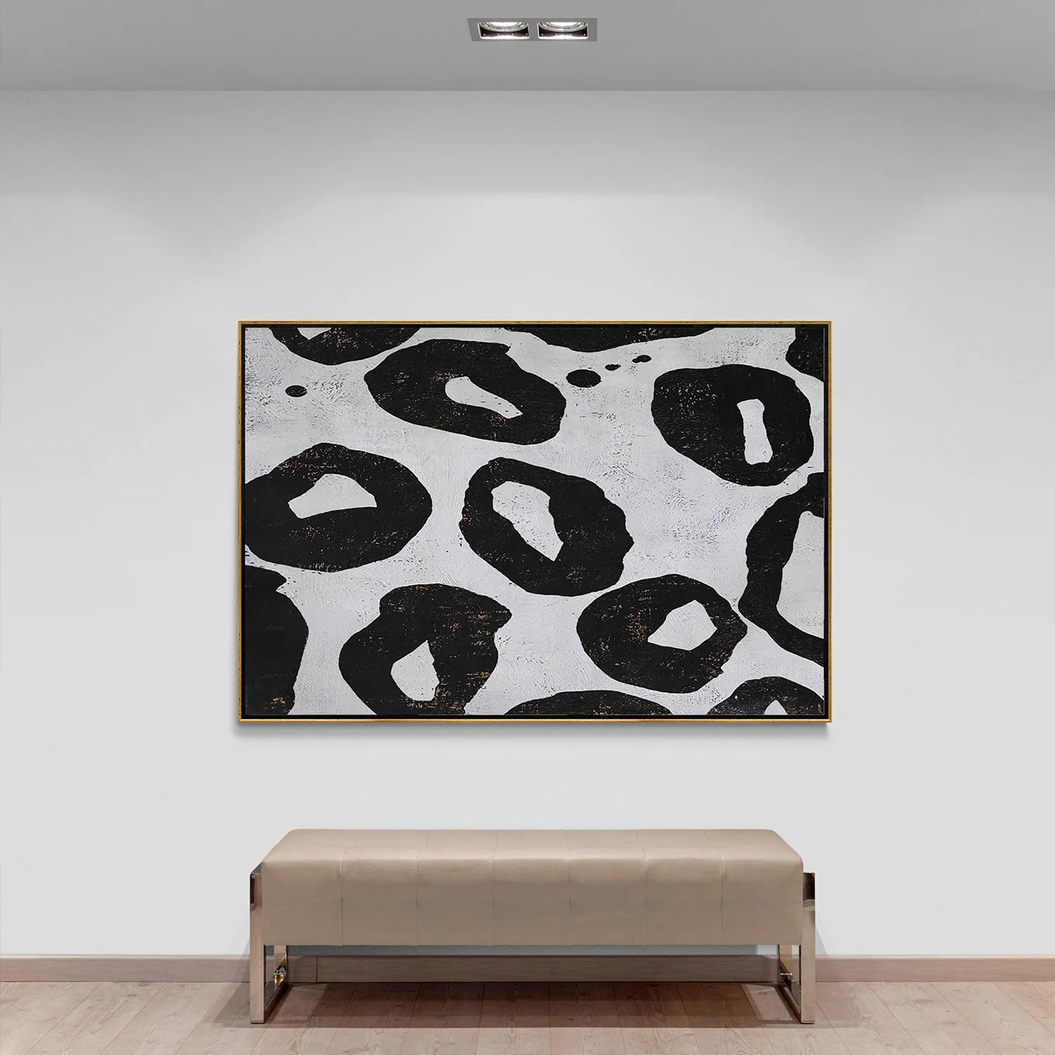 Horizontal Abstract Flower Painting H86H