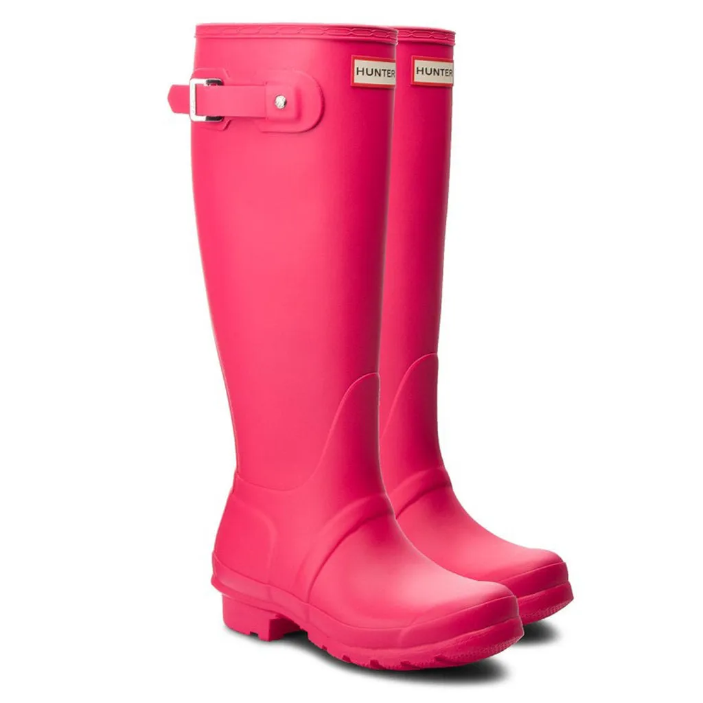 Hunter Original Tall Rubber Women's Wellington Boots - Bright Pink
