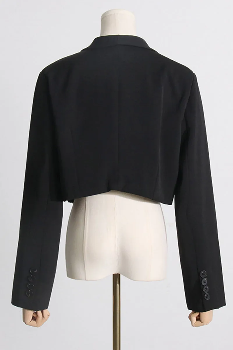 HUS1412 Glam Bow Cutout Blazer Dress Set