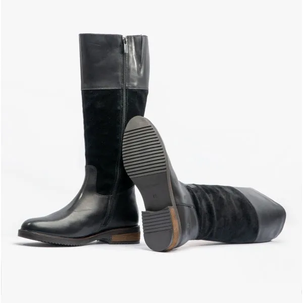 Hush Puppies KITTY Womens Leather Boots Black