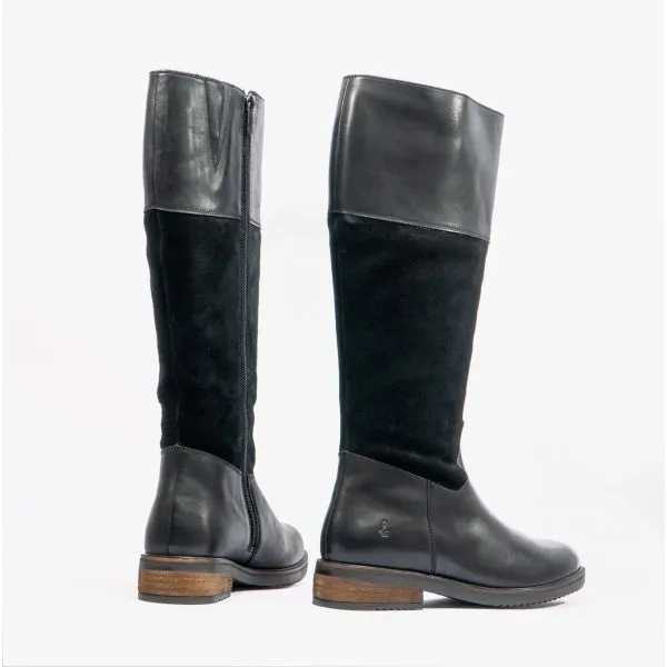 Hush Puppies KITTY Womens Leather Boots Black