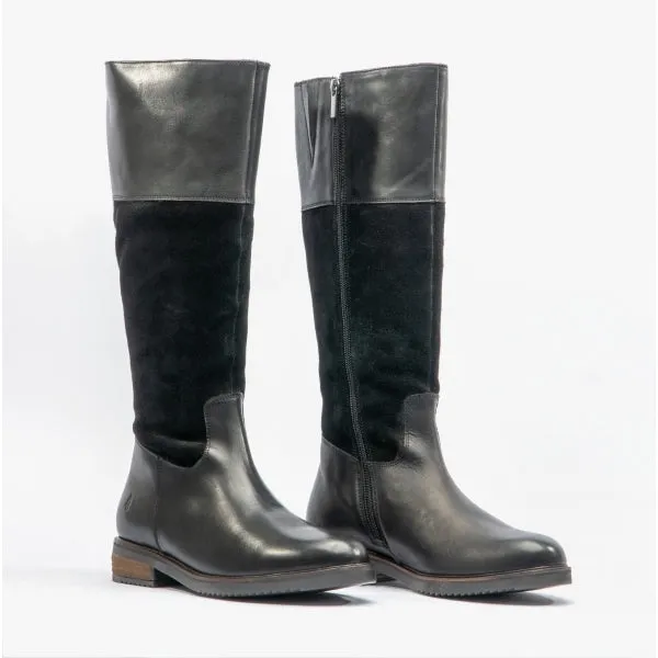 Hush Puppies KITTY Womens Leather Boots Black