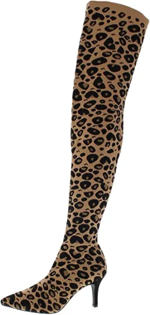 INC International Concepts Womens Suede Pointed Toe Mid-Calf, Leopard, Size 8.5