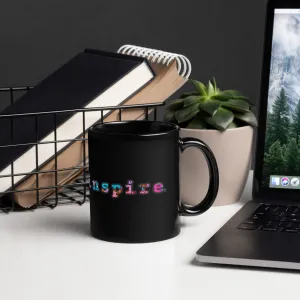 inspire Graffiti Black Glossy Mug