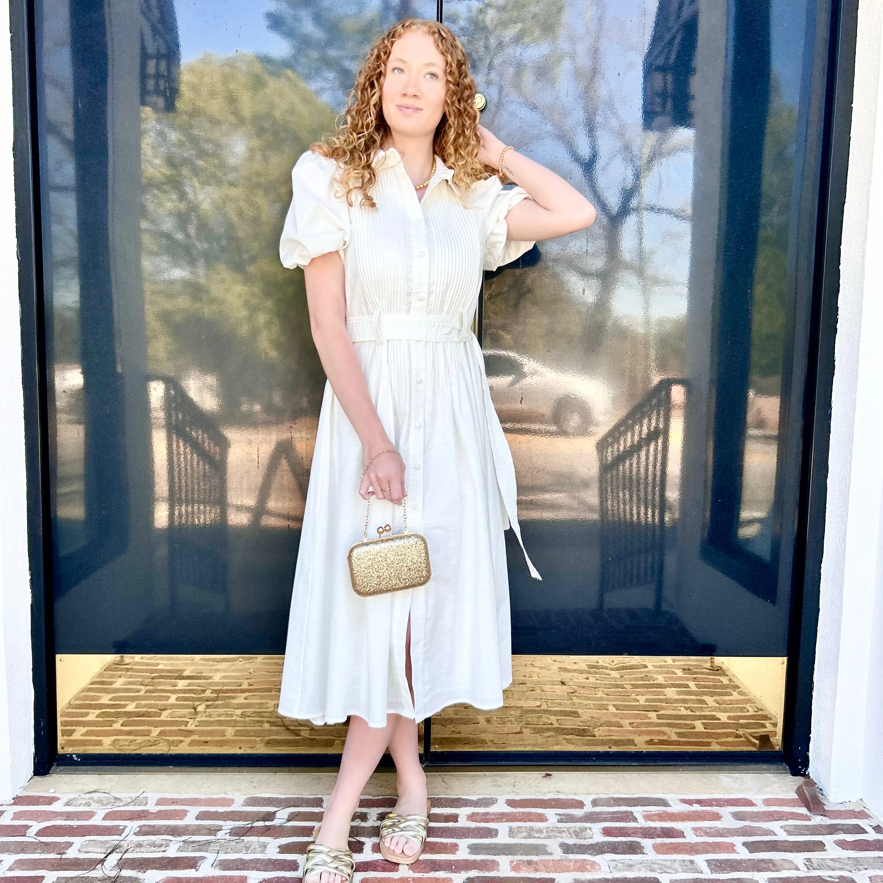 Isabel Midi Tie Dress ~ Final Sale