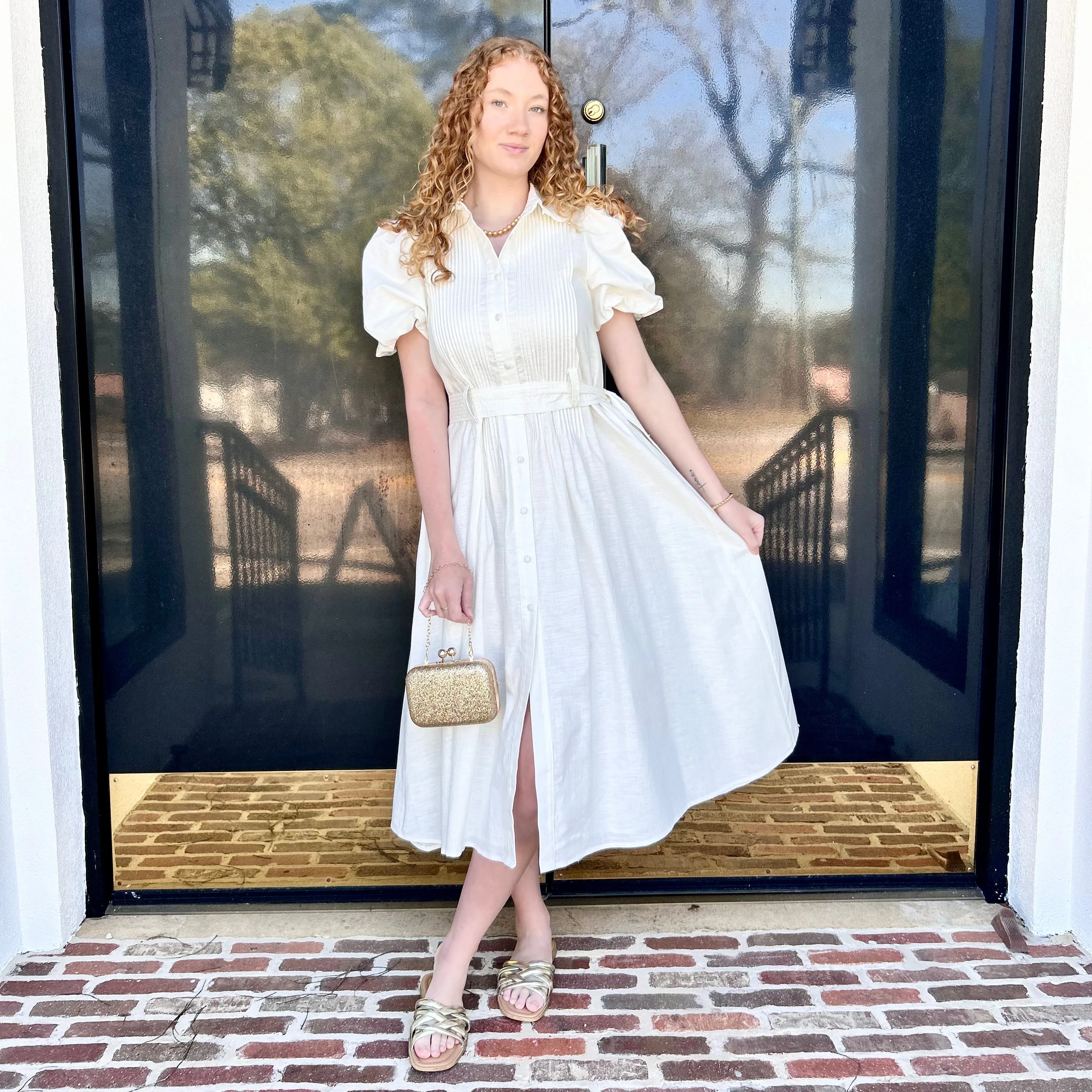 Isabel Midi Tie Dress ~ Final Sale