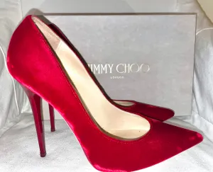Jimmy Choo “Anouk” Velvet Pumps size 9.5