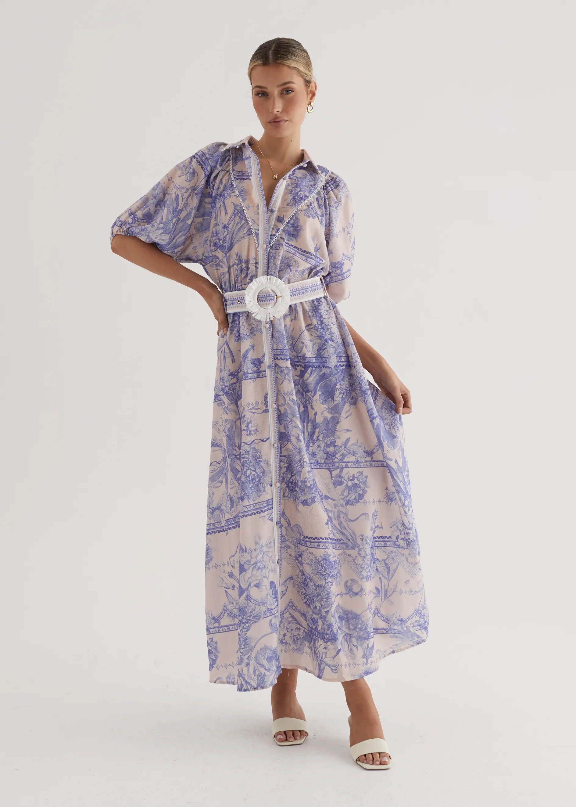 Jolene Maxi Dress - Porcelain